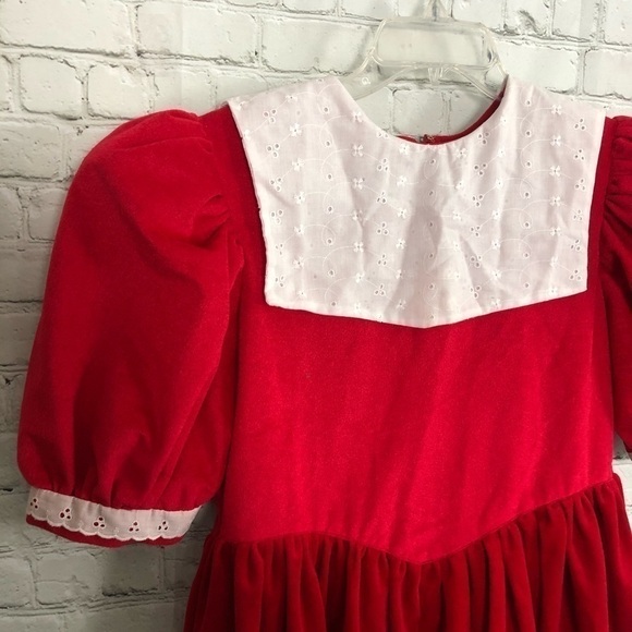 Girls’s Red and White Long Dress - Size: Large - Picture 3 of 7